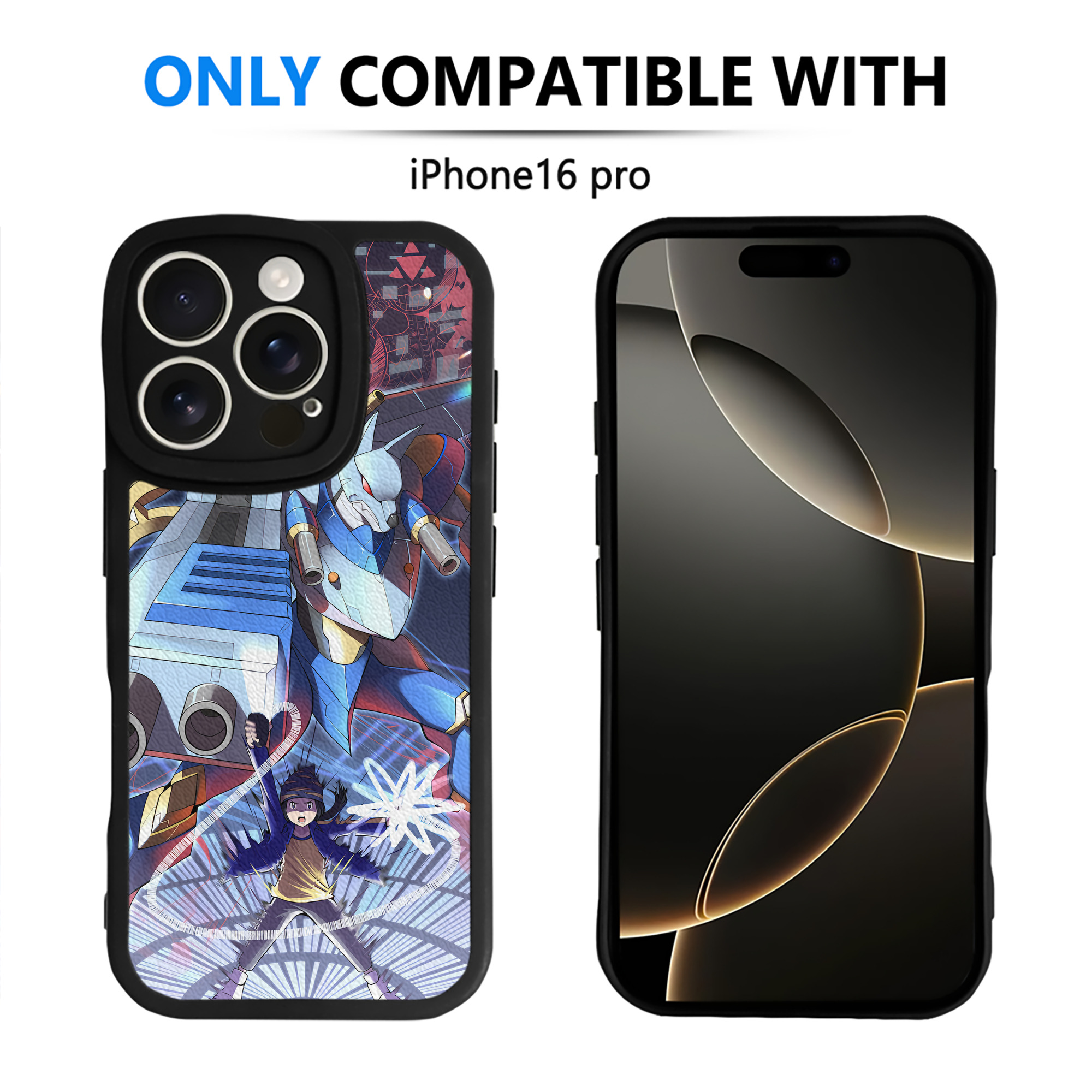 （画像用） Digimon デジタルモンスター/デジモン 【iPhone 16シリーズ対応】シリコンスマホケース（レザー調） 材質：シリコン